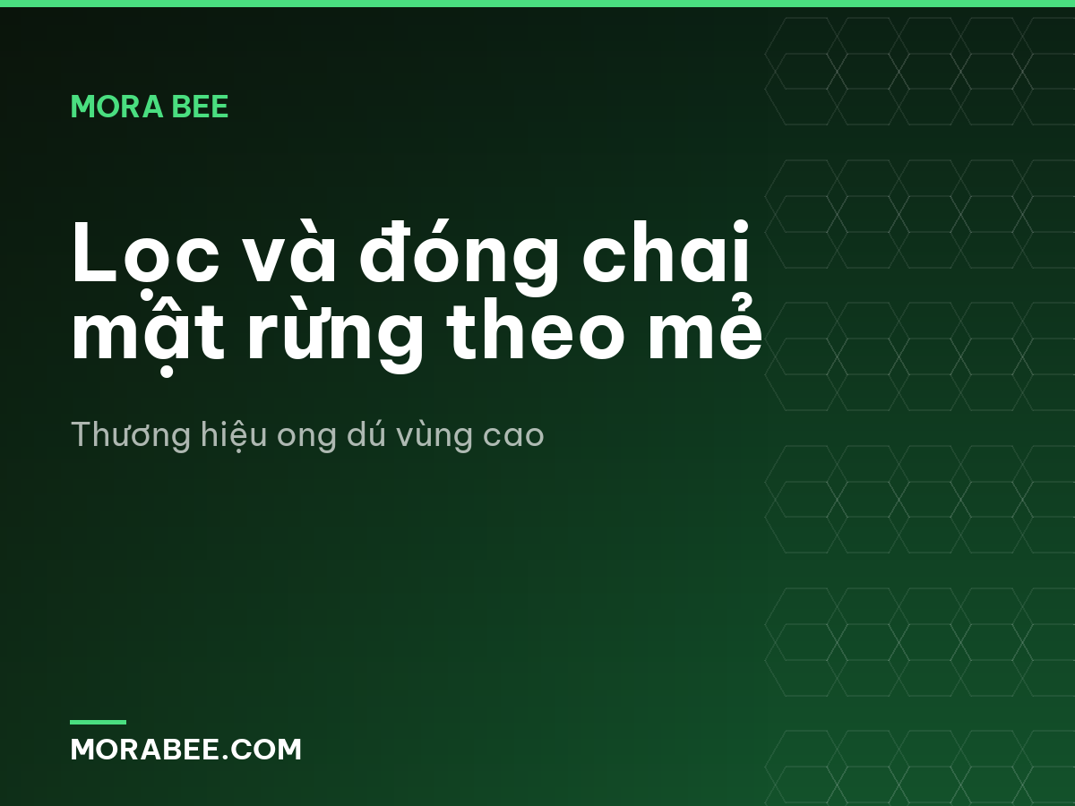Lọc và đóng chai mật rừng theo mẻ