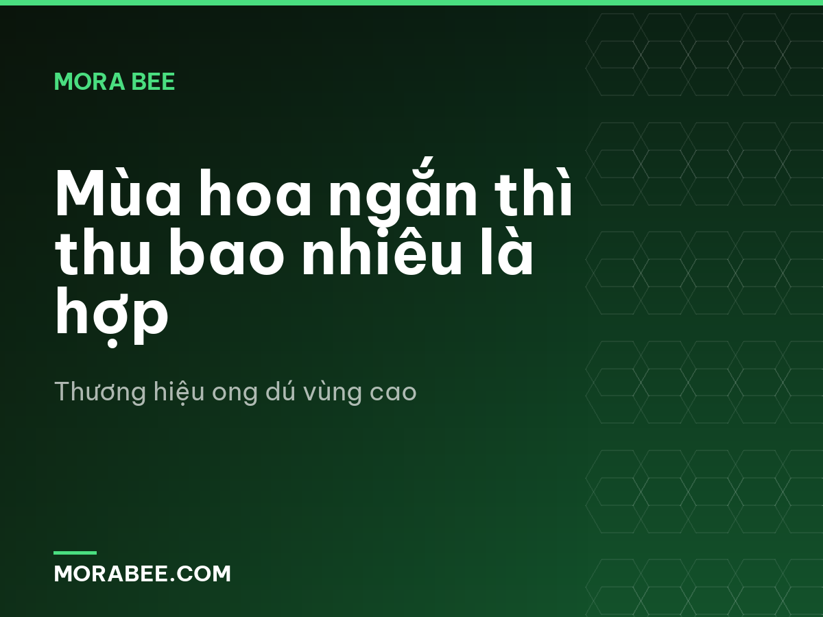 Mùa hoa ngắn thì thu bao nhiêu là hợp