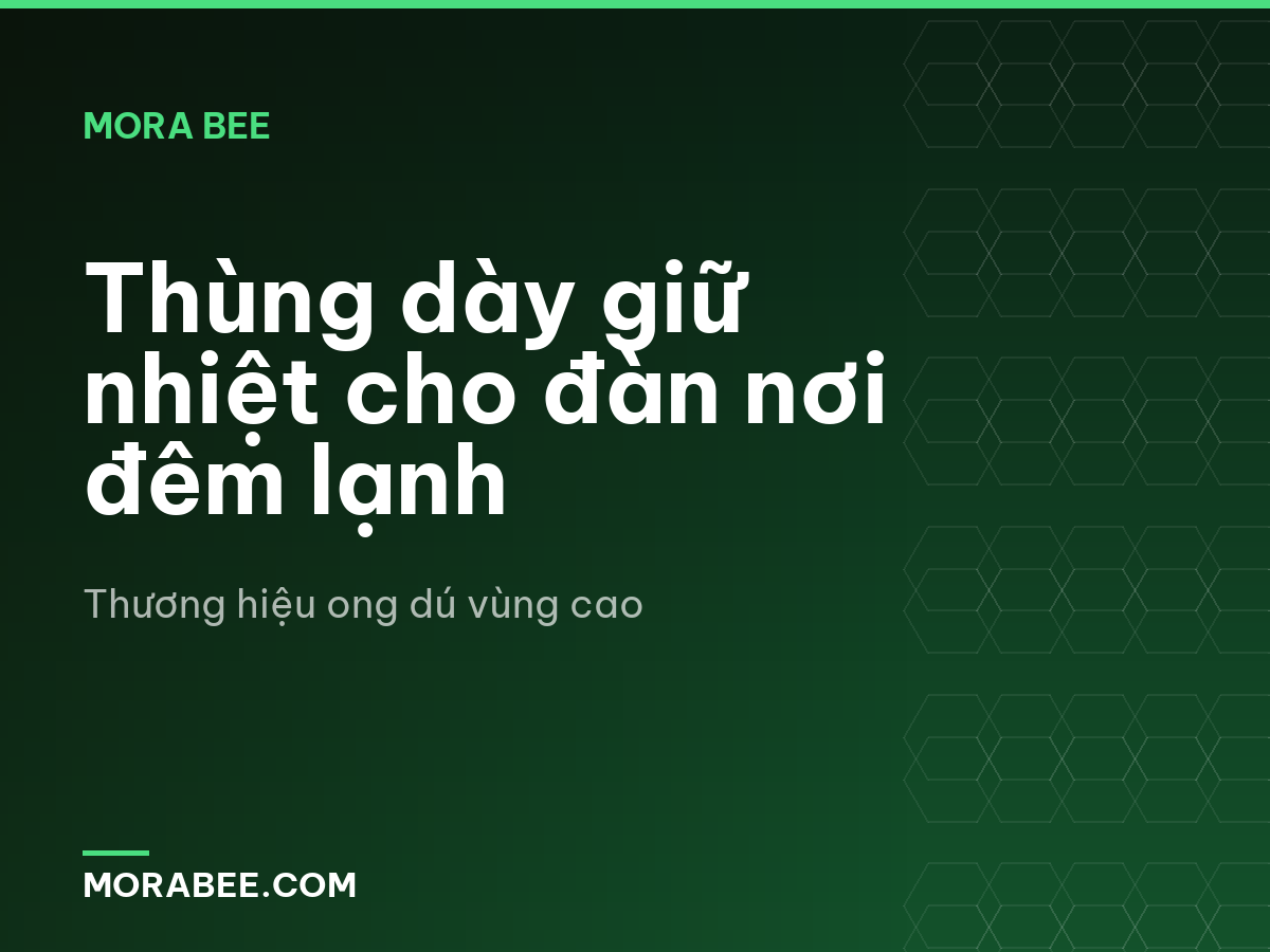 Thùng dày giữ nhiệt cho đàn nơi đêm lạnh
