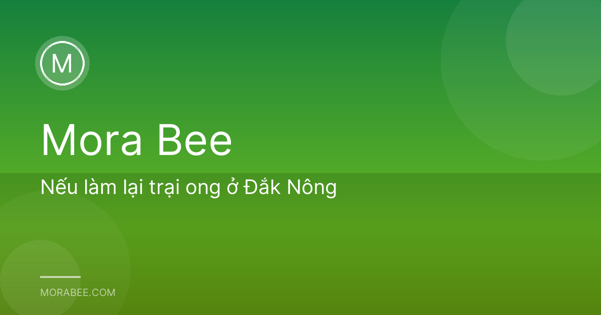 Nếu làm lại trại ong ở Đắk Nông