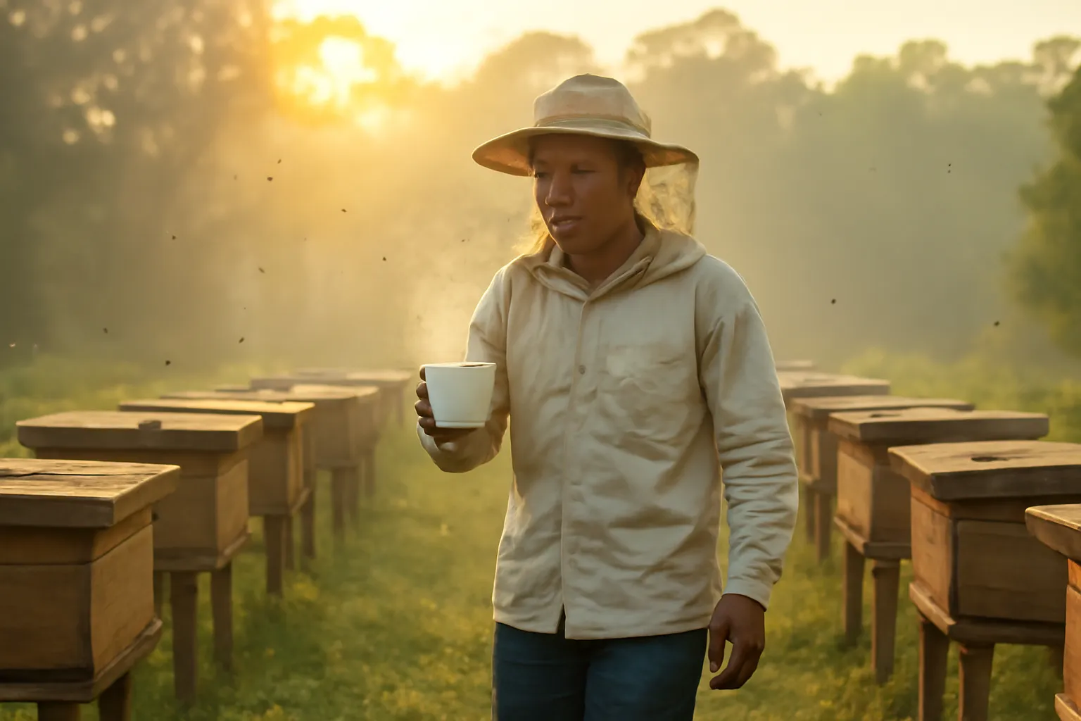 A Misty Morning at the Highland Stingless Bee Hives